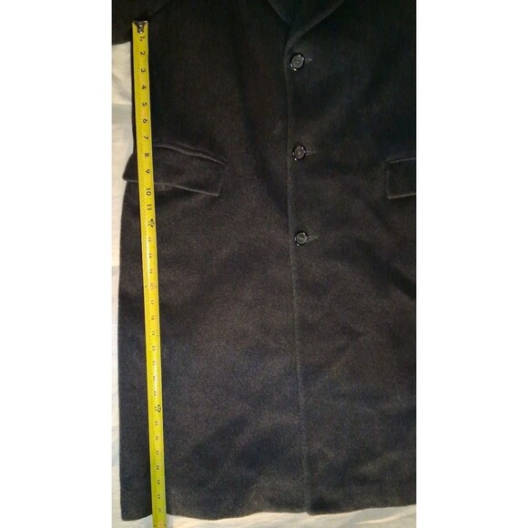 Kuppenheimer USA Mens Charcoal/Black WOOL Overcoat Top Coat XL - Picture 5 of 8